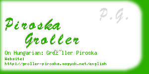 piroska groller business card